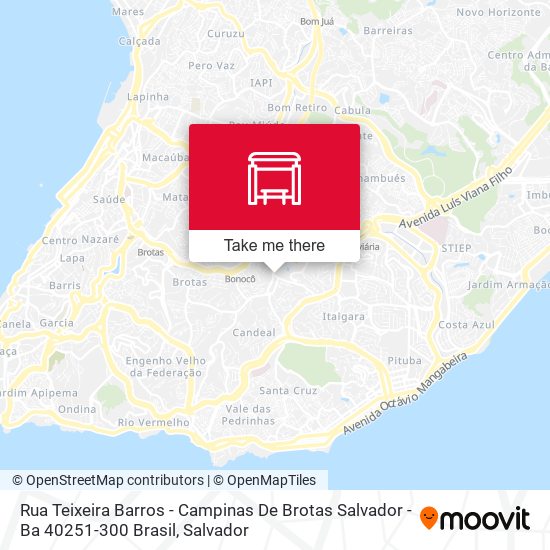 Mapa Rua Teixeira Barros - Campinas De Brotas Salvador - Ba 40251-300 Brasil