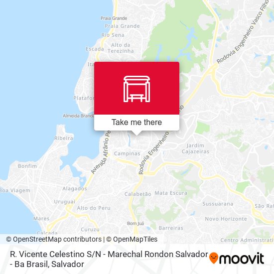 Mapa R. Vicente Celestino S / N - Marechal Rondon Salvador - Ba Brasil