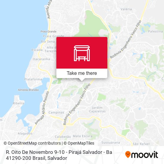 R. Oito De Novembro 9-10 - Pirajá Salvador - Ba 41290-200 Brasil map