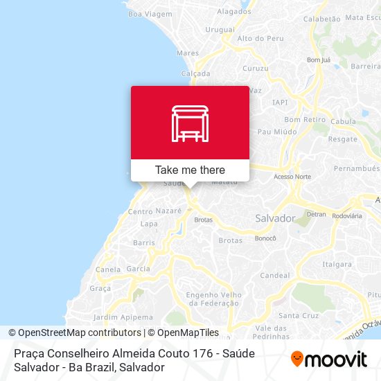 Mapa Praça Conselheiro Almeida Couto 176 - Saúde Salvador - Ba Brazil