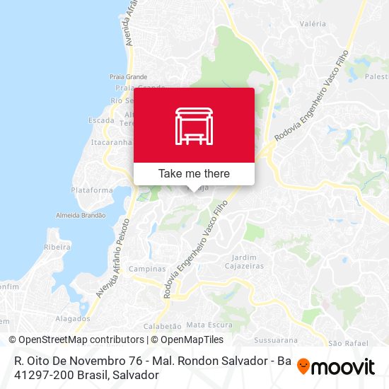 Mapa R. Oito De Novembro 76 - Mal. Rondon Salvador - Ba 41297-200 Brasil