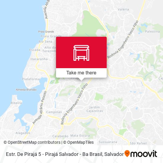 Mapa Estr. De Pirajá 5 - Pirajá Salvador - Ba Brasil