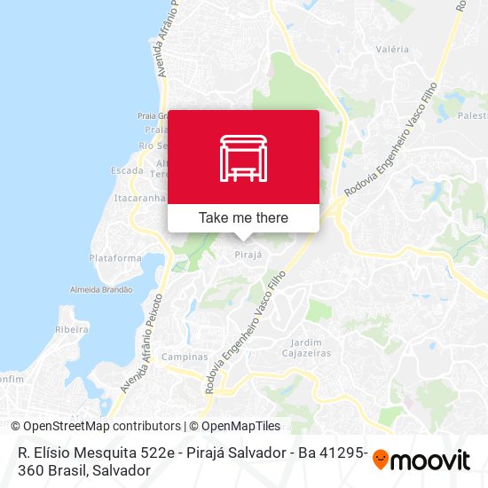 Mapa R. Elísio Mesquita 522e - Pirajá Salvador - Ba 41295-360 Brasil