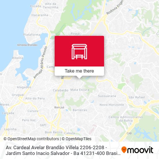 Mapa Av. Cardeal Avelar Brandão Villela 2206-2208 - Jardim Santo Inacio Salvador - Ba 41231-400 Brasil