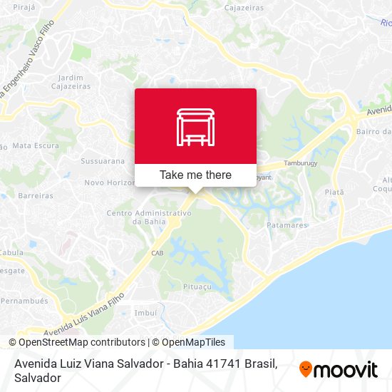 Mapa Avenida Luiz Viana Salvador - Bahia 41741 Brasil