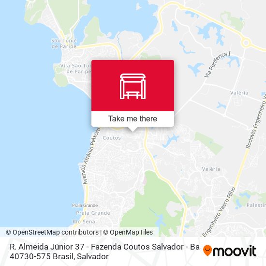 R. Almeida Júnior 37 - Fazenda Coutos Salvador - Ba 40730-575 Brasil map