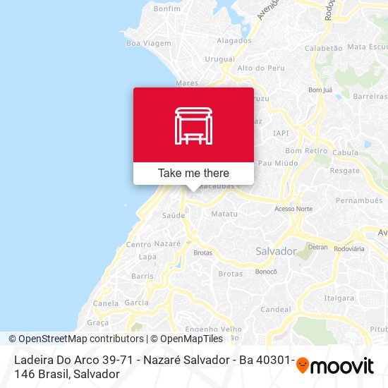 Ladeira Do Arco 39-71 - Nazaré Salvador - Ba 40301-146 Brasil map