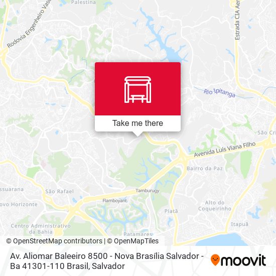 Mapa Av. Aliomar Baleeiro 8500 - Nova Brasília Salvador - Ba 41301-110 Brasil