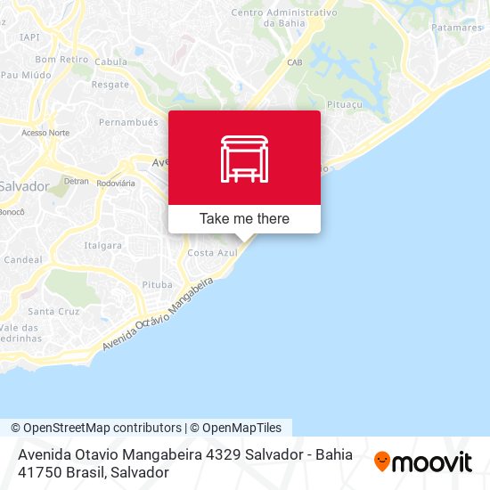 Avenida Otavio Mangabeira 4329 Salvador - Bahia 41750 Brasil map