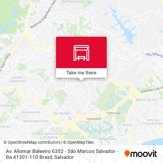 Mapa Av. Aliomar Baleeiro 6352 - São Marcos Salvador - Ba 41301-110 Brasil