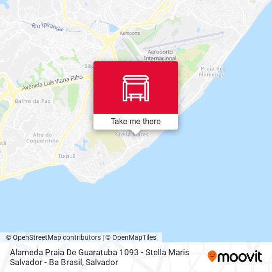 Mapa Alameda Praia De Guaratuba 1093 - Stella Maris Salvador - Ba Brasil