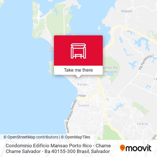 Mapa Condomínio Edifício Mansao Porto Rico - Chame Chame Salvador - Ba 40155-300 Brasil