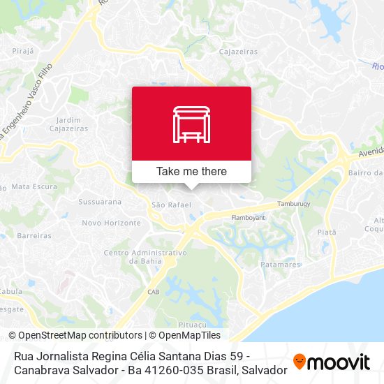Rua Jornalista Regina Célia Santana Dias 59 - Canabrava Salvador - Ba 41260-035 Brasil map