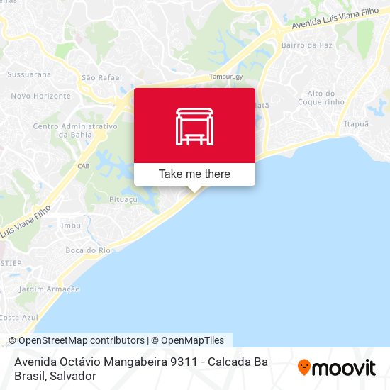 Avenida Octávio Mangabeira 9311 - Calcada Ba Brasil map