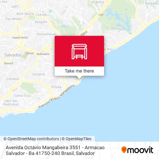 Avenida Octávio Mangabeira 3551 - Armacao Salvador - Ba 41750-240 Brasil map