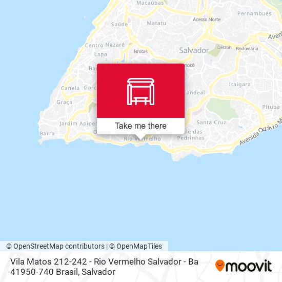 Vila Matos 212-242 - Rio Vermelho Salvador - Ba 41950-740 Brasil map