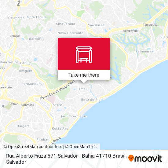 Mapa Rua Alberto Fiuza 571 Salvador - Bahia 41710 Brasil