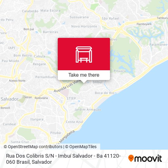 Mapa Rua Dos Colibris S / N - Imbuí Salvador - Ba 41120-060 Brasil