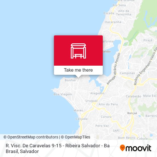 Mapa R. Visc. De Caravelas 9-15 - Ribeira Salvador - Ba Brasil