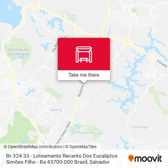 Br-324 33 - Loteamento Recanto Dos Eucaliptos Simões Filho - Ba 43700-000 Brasil map