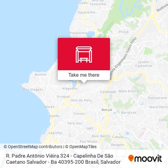 R. Padre Antônio Viêira 324 - Capelinha De São Caetano Salvador - Ba 40395-200 Brasil map