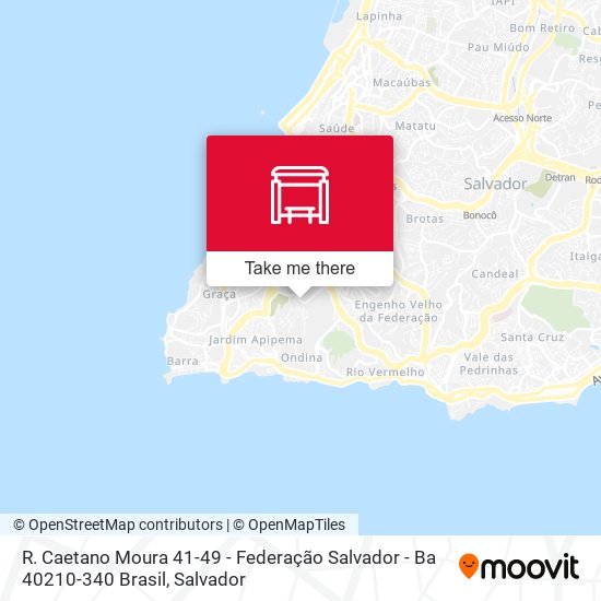 R. Caetano Moura 41-49 - Federação Salvador - Ba 40210-340 Brasil map