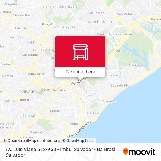 Mapa Av. Luís Viana 572-958 - Imbuí Salvador - Ba Brasil