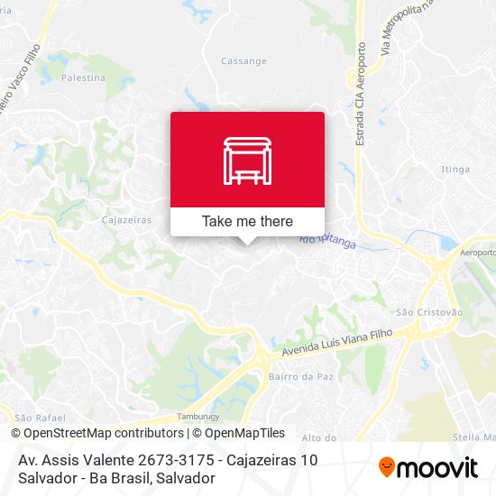 Av. Assis Valente 2673-3175 - Cajazeiras 10 Salvador - Ba Brasil map