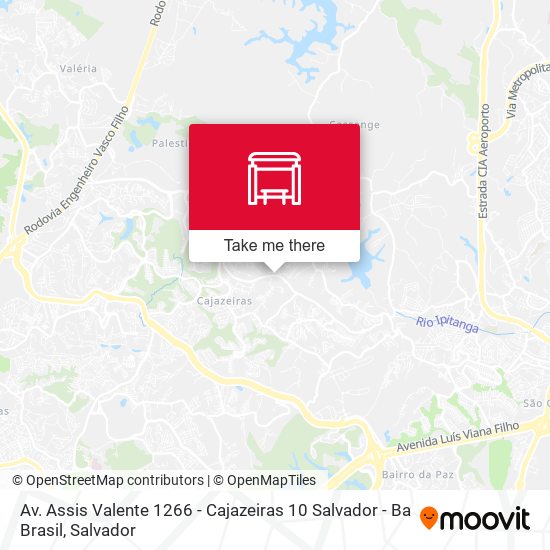 Av. Assis Valente 1266 - Cajazeiras 10 Salvador - Ba Brasil map
