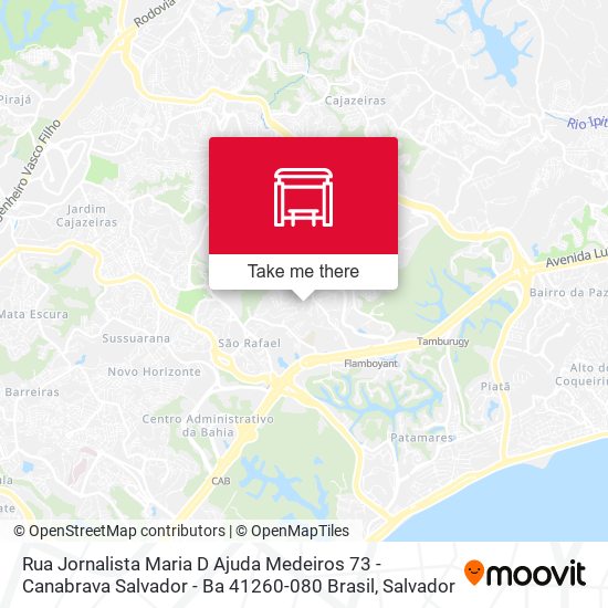 Mapa Rua Jornalista Maria D Ajuda Medeiros 73 - Canabrava Salvador - Ba 41260-080 Brasil