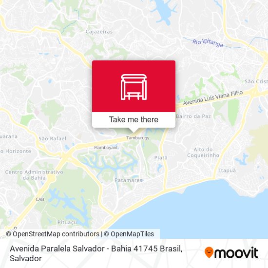 Mapa Avenida Paralela Salvador - Bahia 41745 Brasil