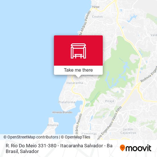 Mapa R. Rio Do Meio 331-380 - Itacaranha Salvador - Ba Brasil