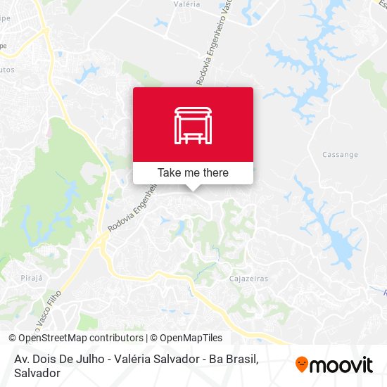 Av. Dois De Julho - Valéria Salvador - Ba Brasil map