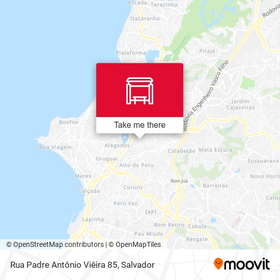 Mapa Rua Padre Antônio Viêira 85