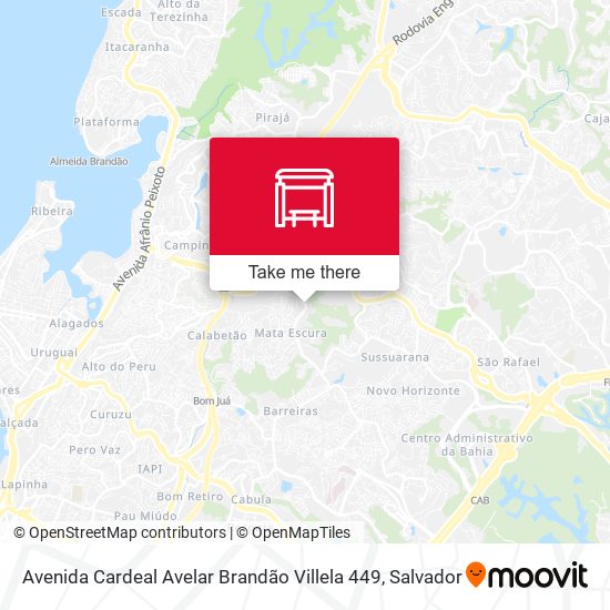 Mapa Avenida Cardeal Avelar Brandão Villela 449