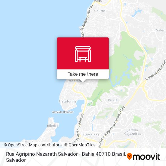 Mapa Rua Agripino Nazareth Salvador - Bahia 40710 Brasil