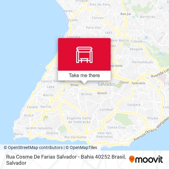 Mapa Rua Cosme De Farias Salvador - Bahia 40252 Brasil