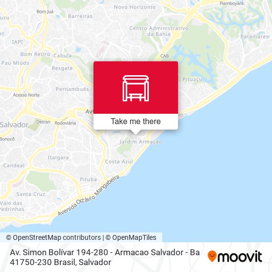 Av. Simon Bolívar 194-280 - Armacao Salvador - Ba 41750-230 Brasil map