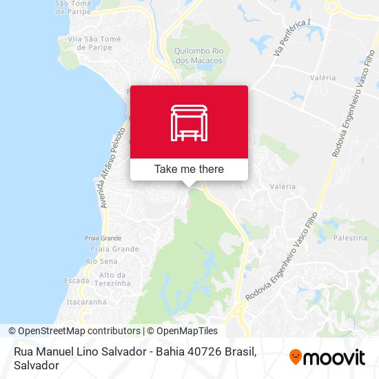 Rua Manuel Lino Salvador - Bahia 40726 Brasil map