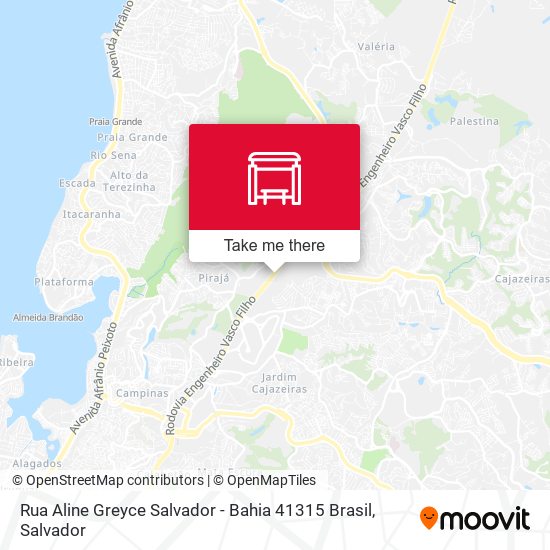 Mapa Rua Aline Greyce Salvador - Bahia 41315 Brasil