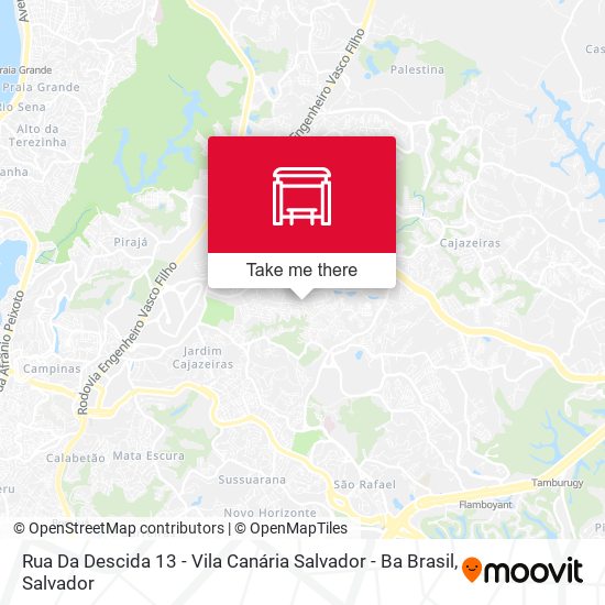 Mapa Rua Da Descida 13 - Vila Canária Salvador - Ba Brasil