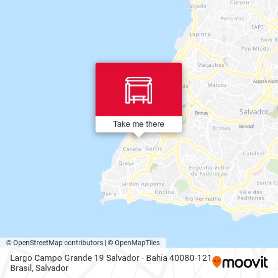 Mapa Largo Campo Grande 19 Salvador - Bahia 40080-121 Brasil