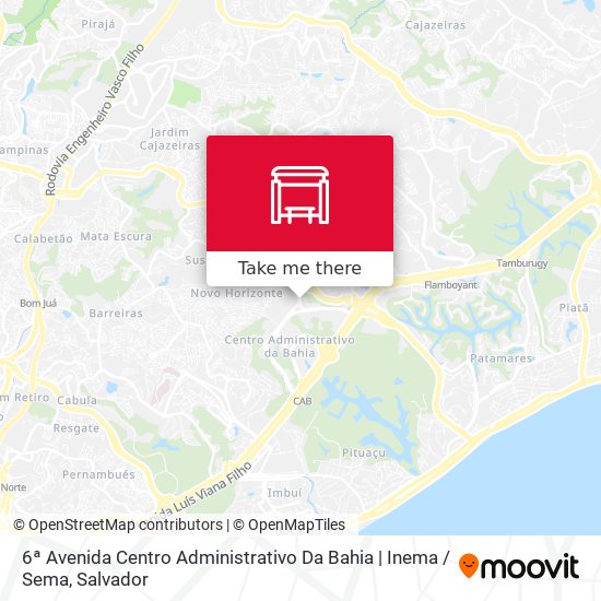 Mapa 6ª Avenida Centro Administrativo Da Bahia | Inema / Sema