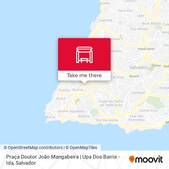 Mapa Praça Doutor João Mangabeira | Upa Dos Barris - Ida
