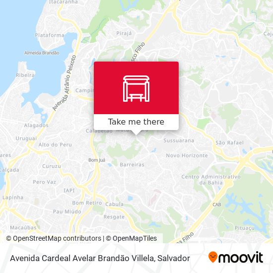 Mapa Avenida Cardeal Avelar Brandão Villela