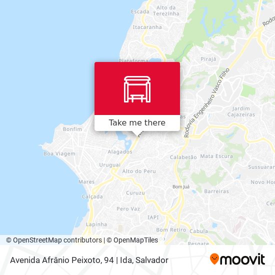 Mapa Avenida Afrânio Peixoto, 94 | Ida