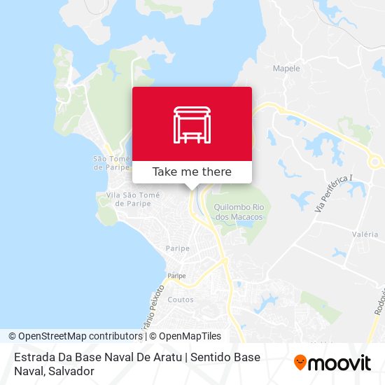 Estrada Da Base Naval De Aratu | Sentido Base Naval map