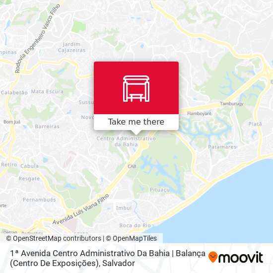 Mapa 1ª Avenida Centro Administrativo Da Bahia | Balança (Centro De Exposições)