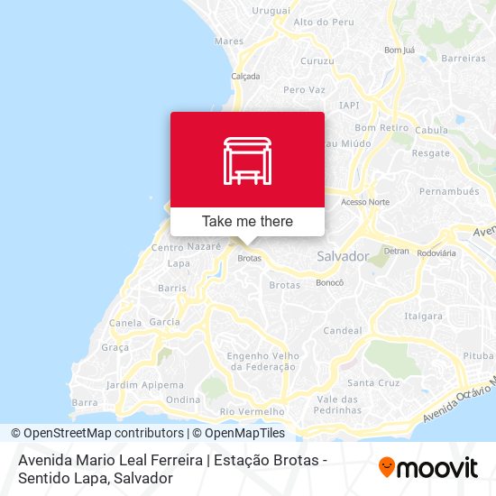 Avenida Mario Leal Ferreira | Estação Brotas - Sentido Lapa map