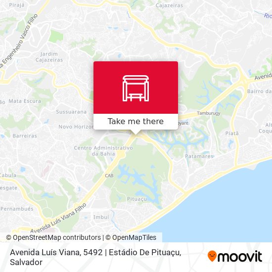 Mapa Avenida Luís Viana, 5492 | Estádio De Pituaçu